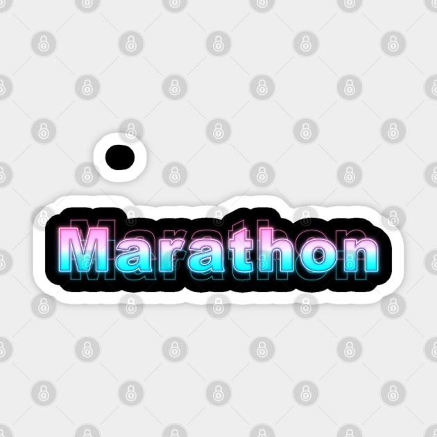 Marathon Sticker by Sanzida Design